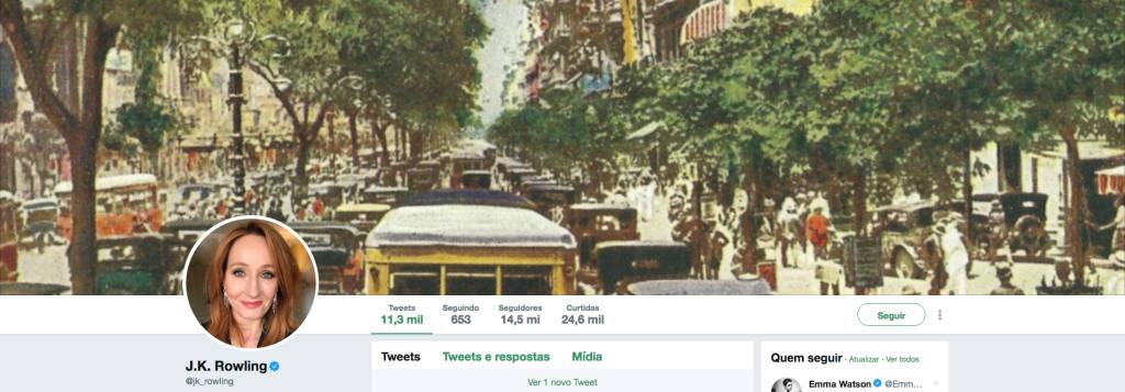 Twitter da J. K Rowling Twitter da J. K Rowling