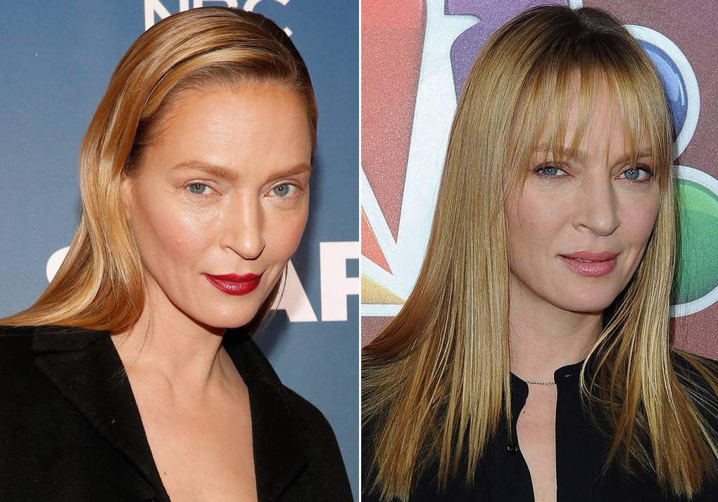 Uma Thurman aparece com rosto transformado em evento em Nova York