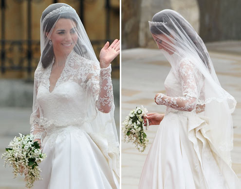 Entenda a reação chocante da rainha ao vestido de noiva de Kate Middleton