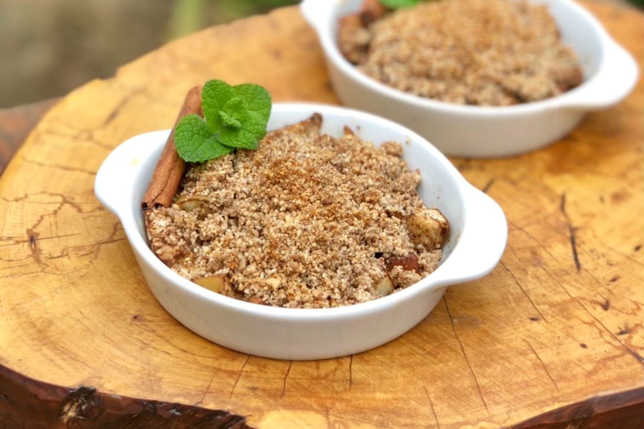Crumble de ma&ccedil;&atilde;