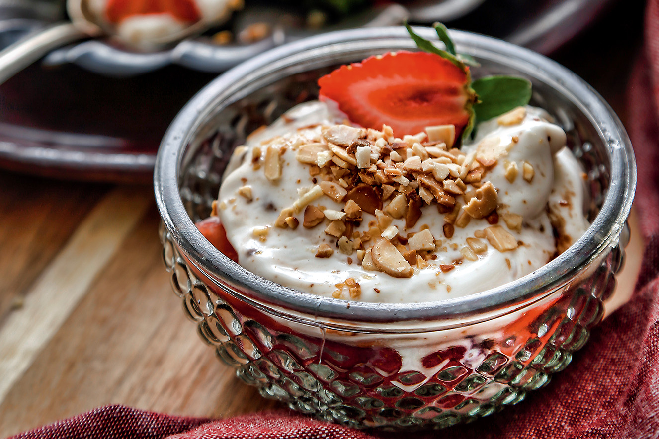 Creme de mascarpone com morango