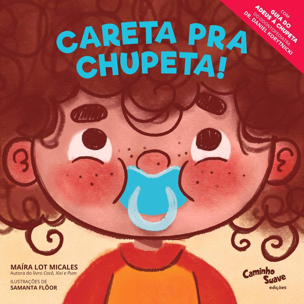 livro infantil careta para chupeta