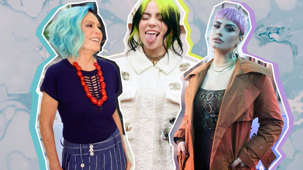 Artistas encantam com cabelos coloridos