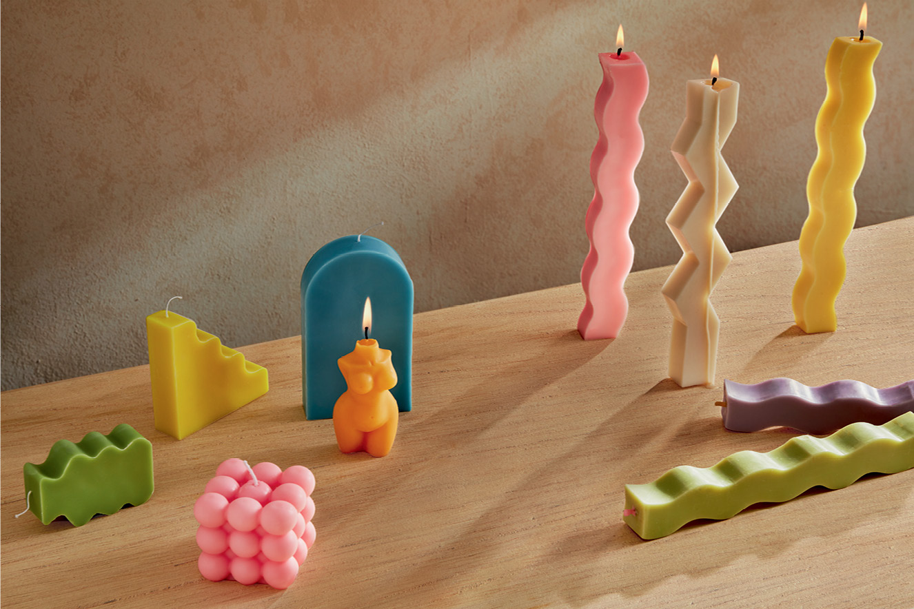 velas coloridas e divertidas