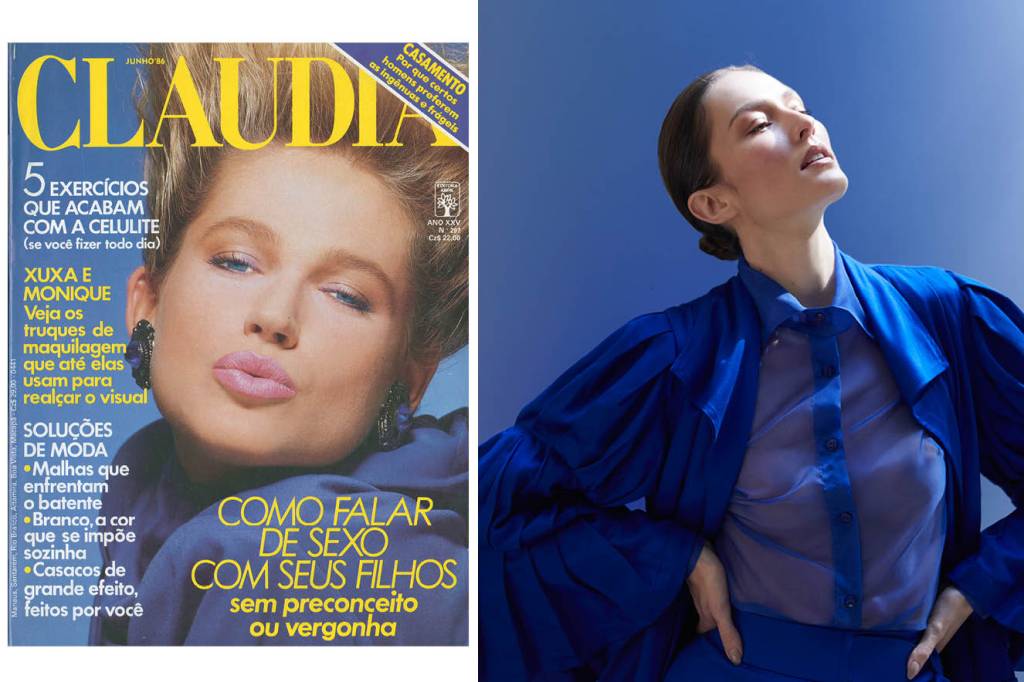 moda remake-4 capa de CLAUDIA com modelo copiando look
