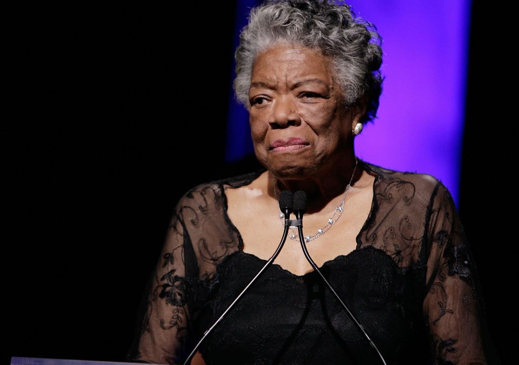 Dr. Maya Angelou on stage during the 33rd Annual American Women In Radio & Television Gracie Allen Awards at the Marriott Marquis on May 28, 2008 in New York City. (Photo by Jemal Countess/WireImage)