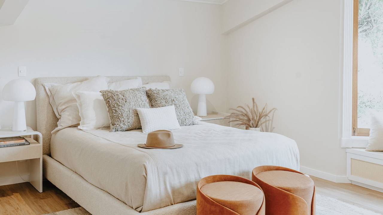 Decoração cama, projeto Fernanda Olinto