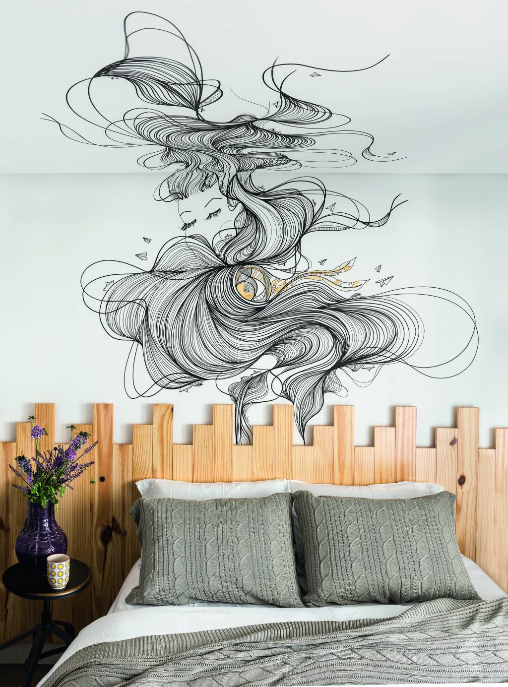 parede-do-quarto-decorada-com-grafite