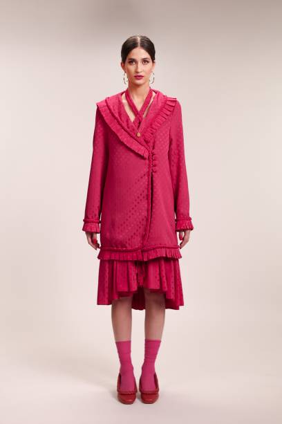 Vestido e casaco Pink Maria Vestido e casaco Pink Maria