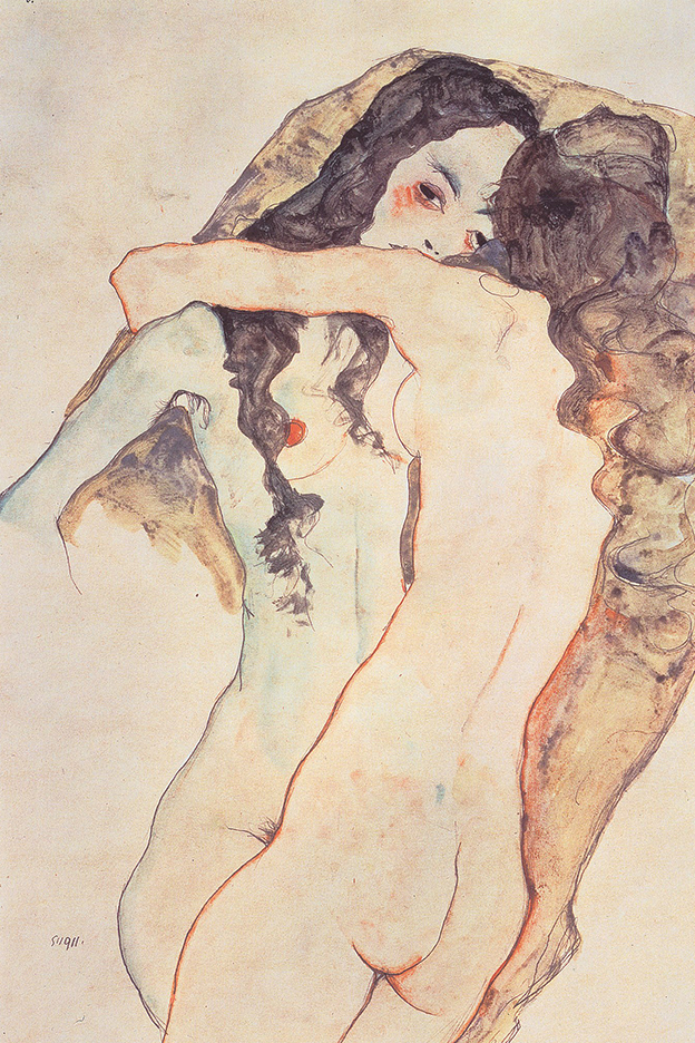 literatura-erotica-mario-de-andrade-01 Two Women Embracing, Egon Schiele (1911)
