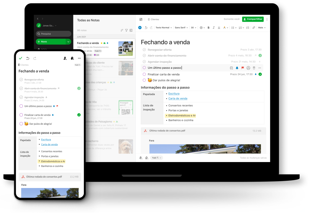 aplicativos de organização – evernote