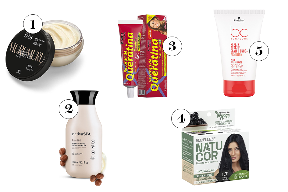 Produtos veganos para seu cabelo.