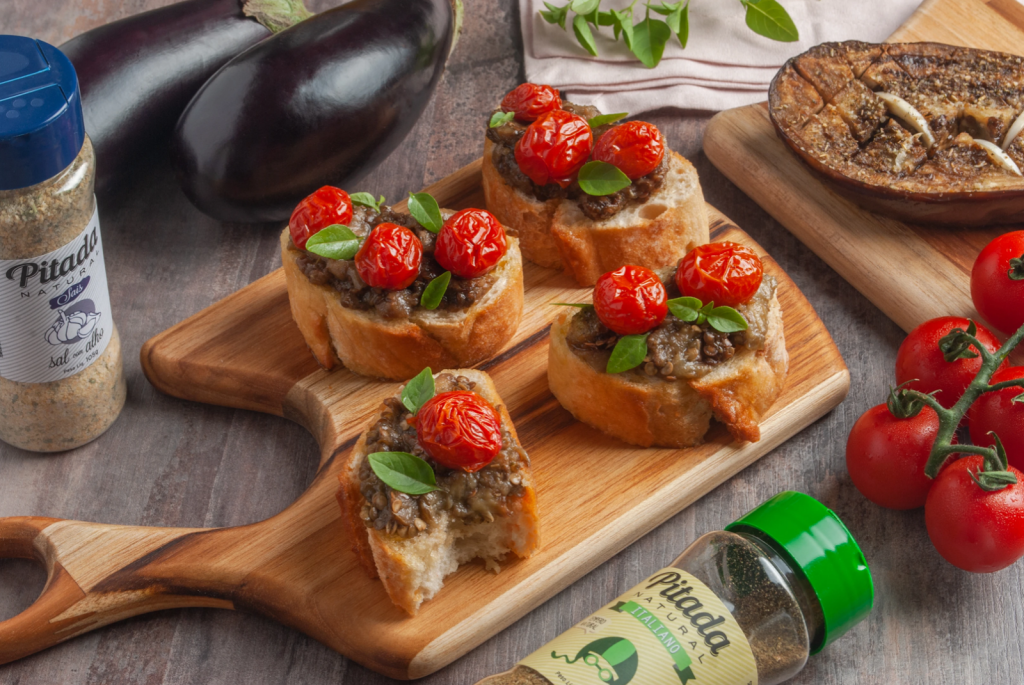 Bruschetta de berinjela é opção de petisco para assistir à Copa do Mundo