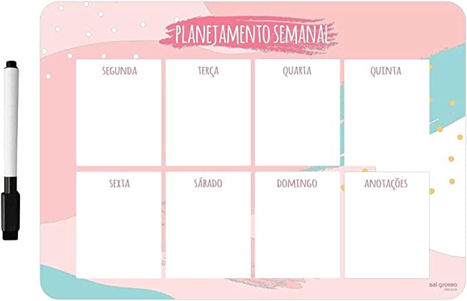 Ímã De Geladeira Planejamento Semanal