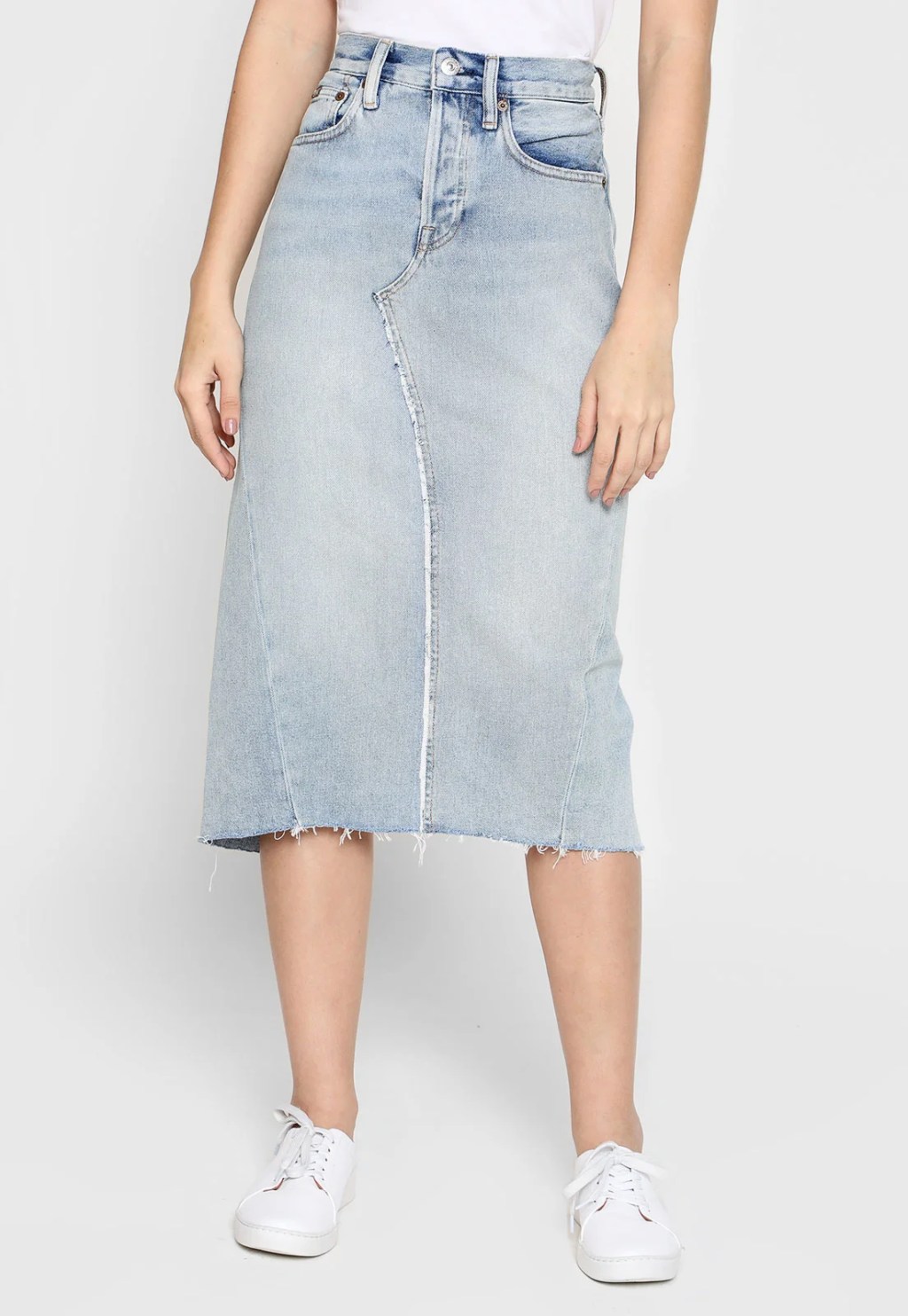 Saia midi jeans