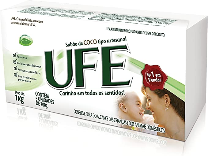 Sabão Pedra Coco 5x200g, UFE