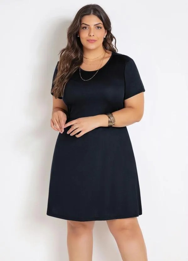 vestido plus size preto