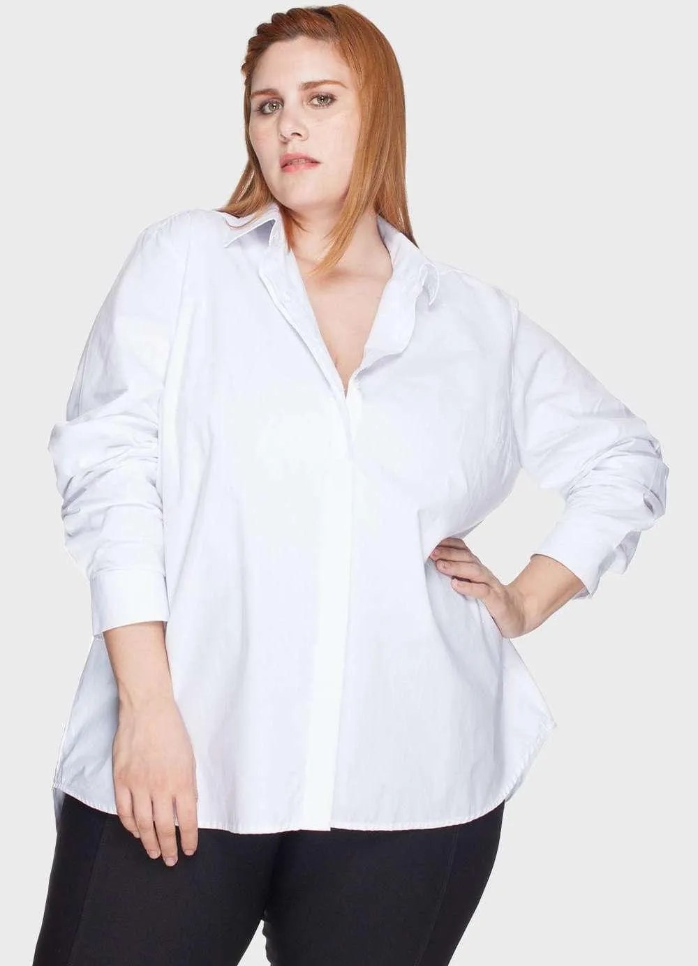 Camisa plus size branca