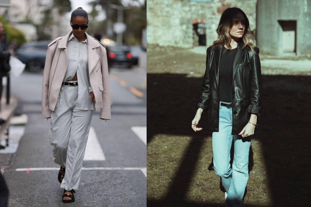 Como usar a jaqueta de couro no trabalho