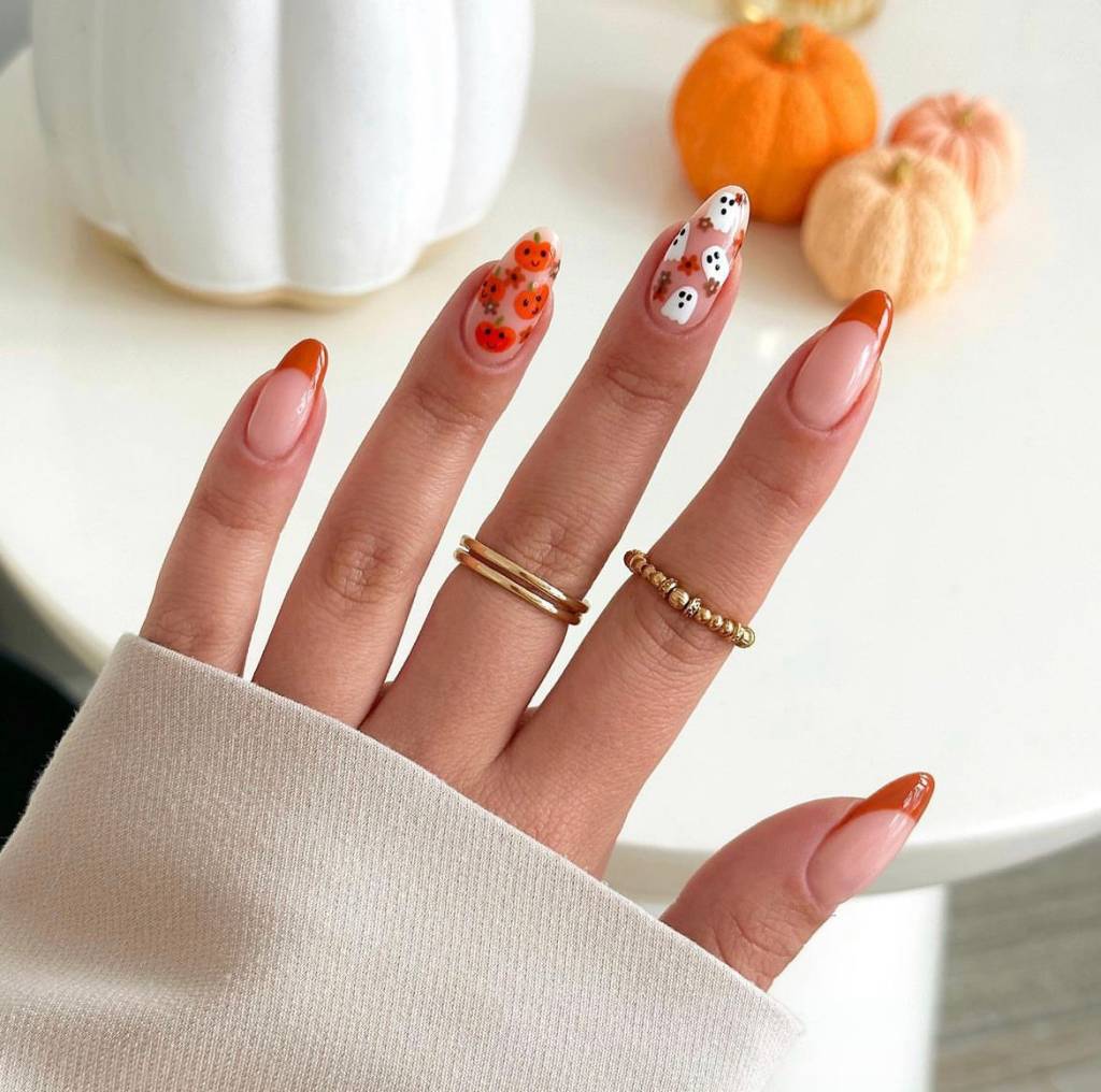 nail-art-halloween-abóboras nail-art-halloween-abóboras