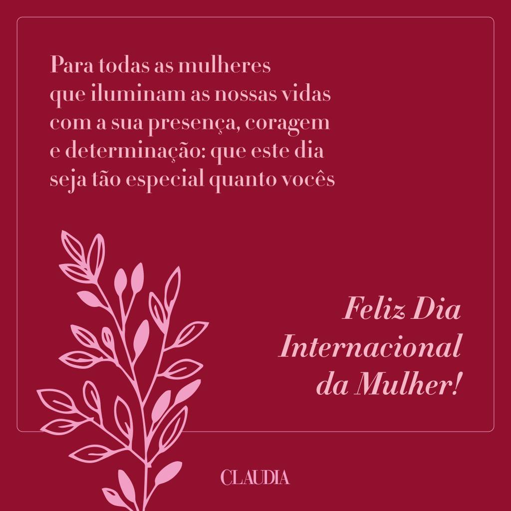 Mensagem para o Dia Internacional da Mulher