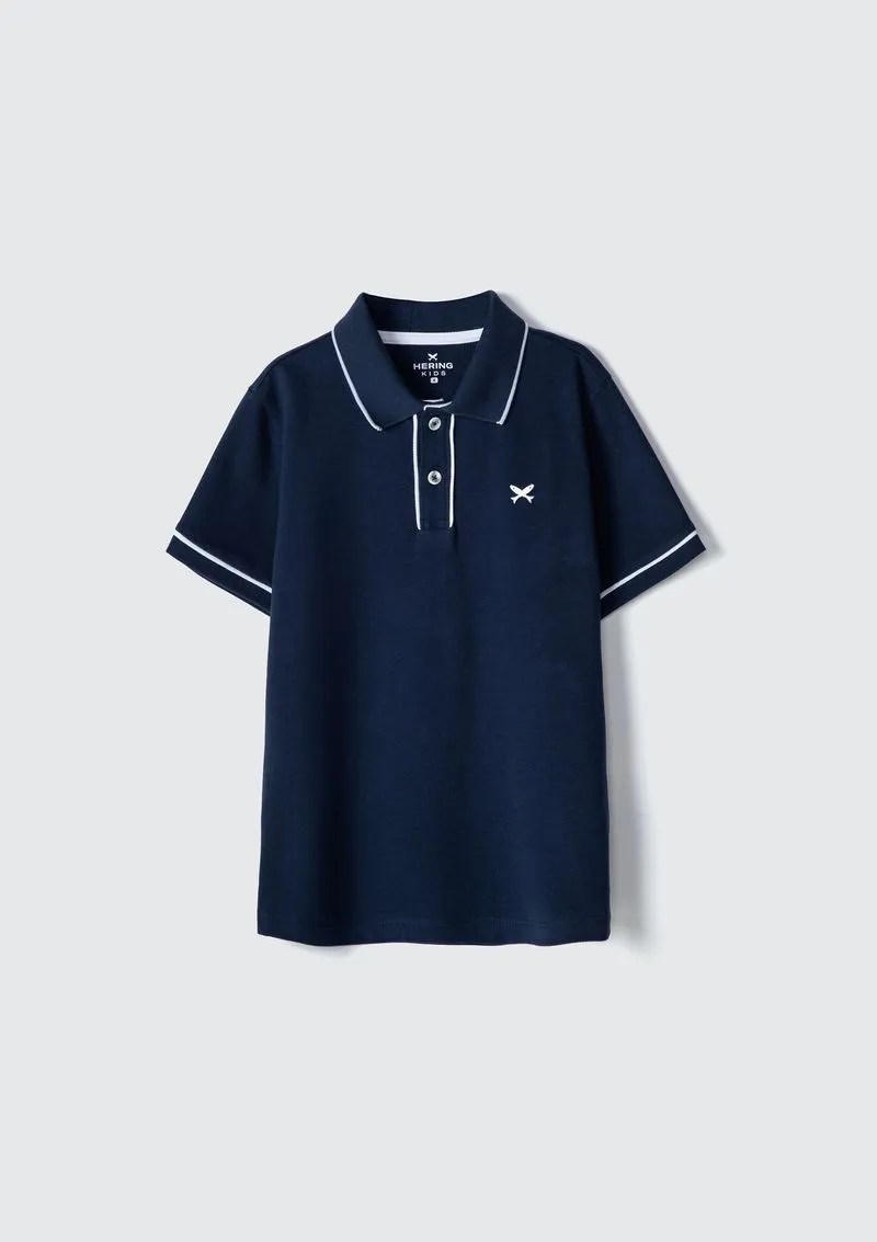 Camisa polo azul