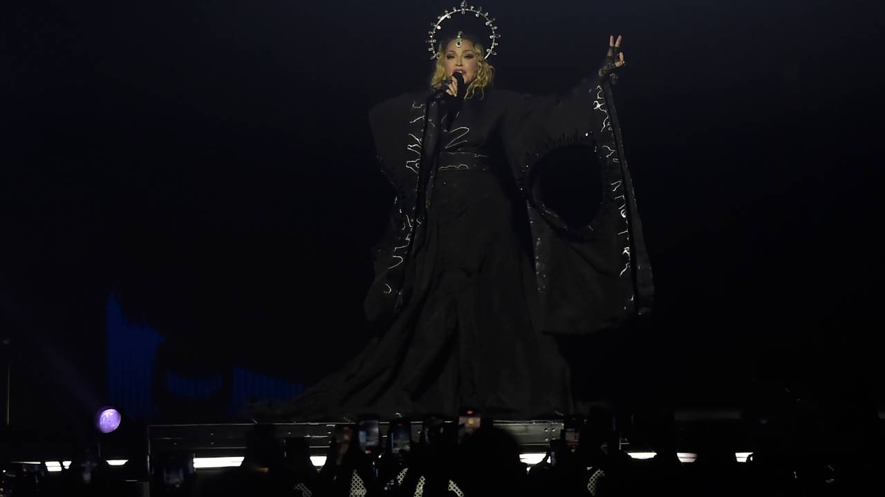 Madonna no show realizado no Rio de Janeiro.