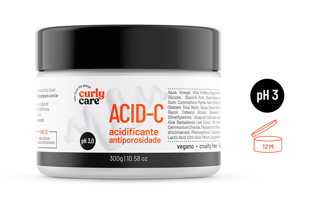 Acidificante da CURLY CARE para cabelo crespo