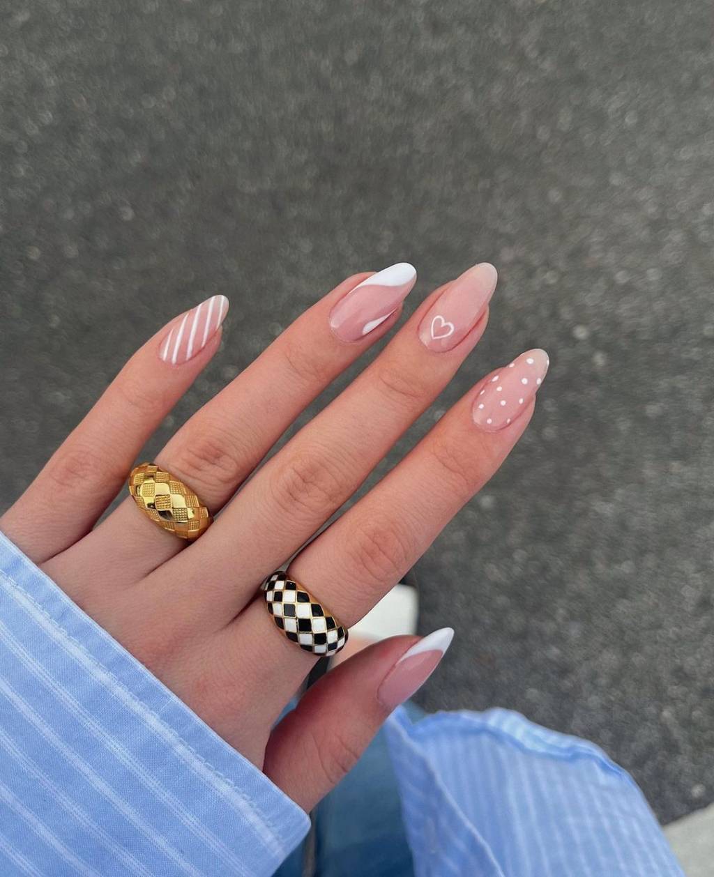unha-delicada-formato-bailarina Unhas de gel delicadas e elegantes