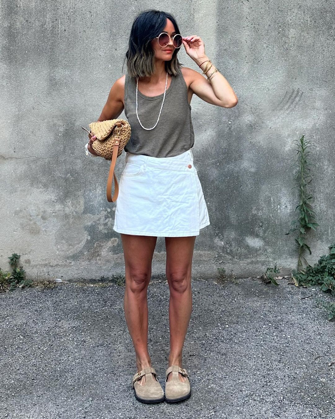 look com mule de camur&ccedil;a