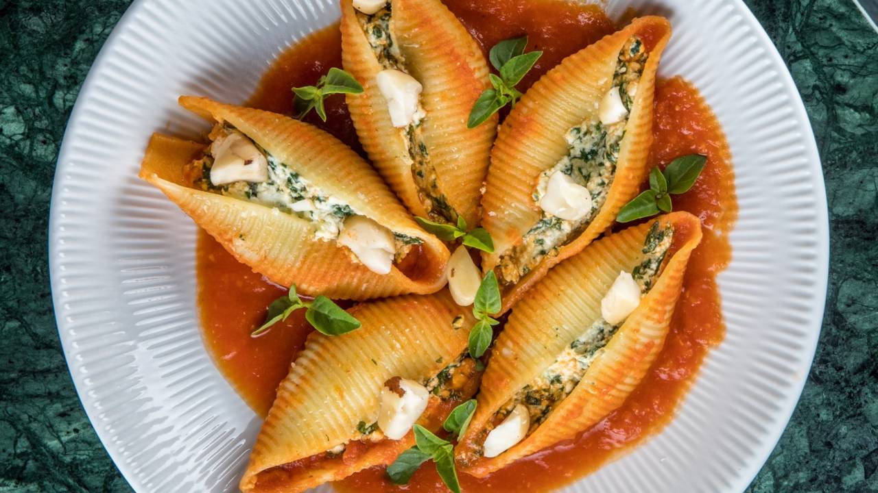 Conchiglione recheado, da chef Paula Prandini