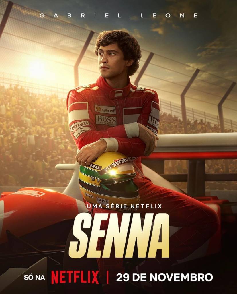 senna-poster Tricampeão mundial de Fórmula 1, Ayrton Senna será interpretado por Gabriel Leone
