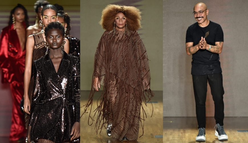 Zezé Motta desfila pela primeira vez na passarela da SPFW