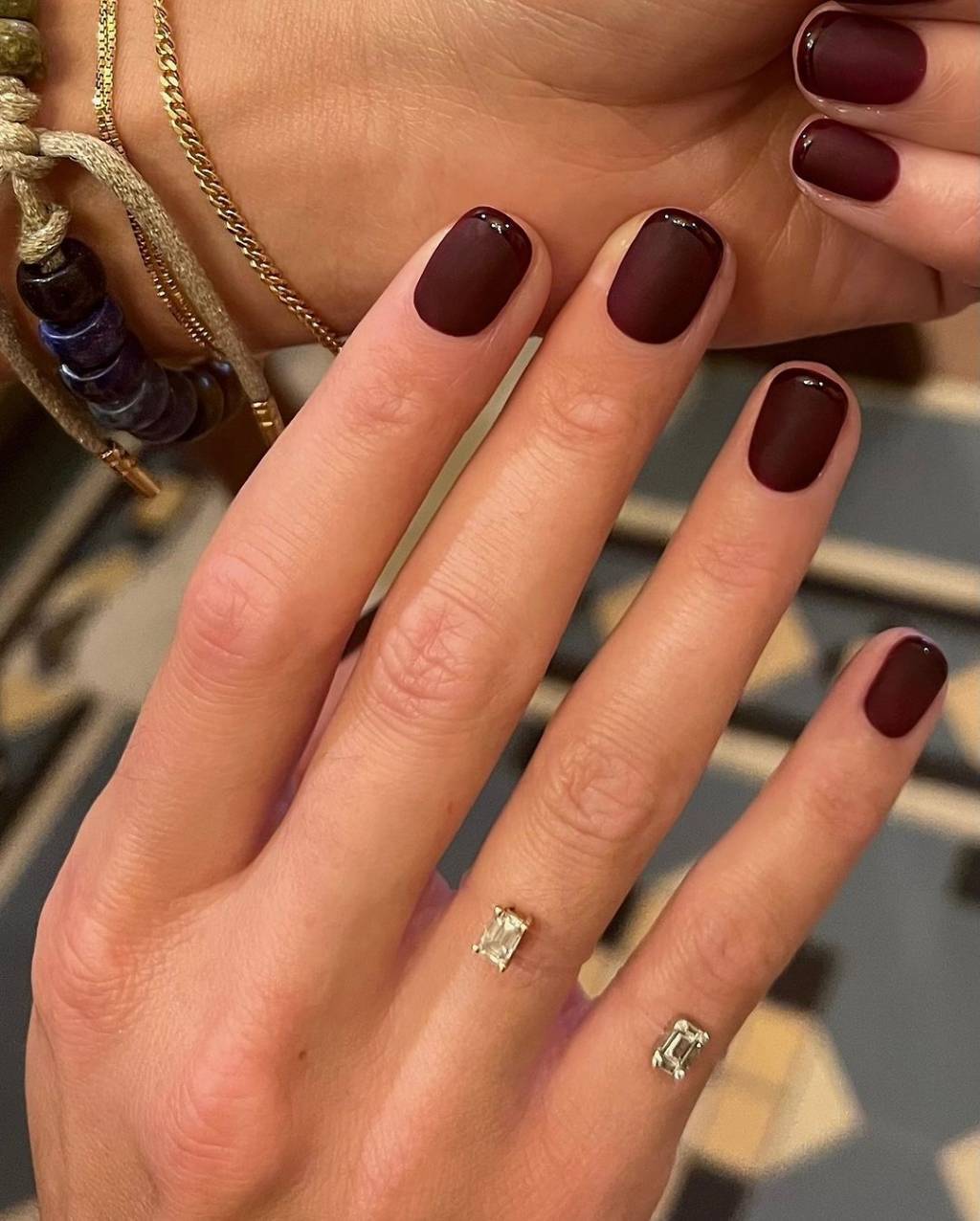 unhas-cafe Coffe nails