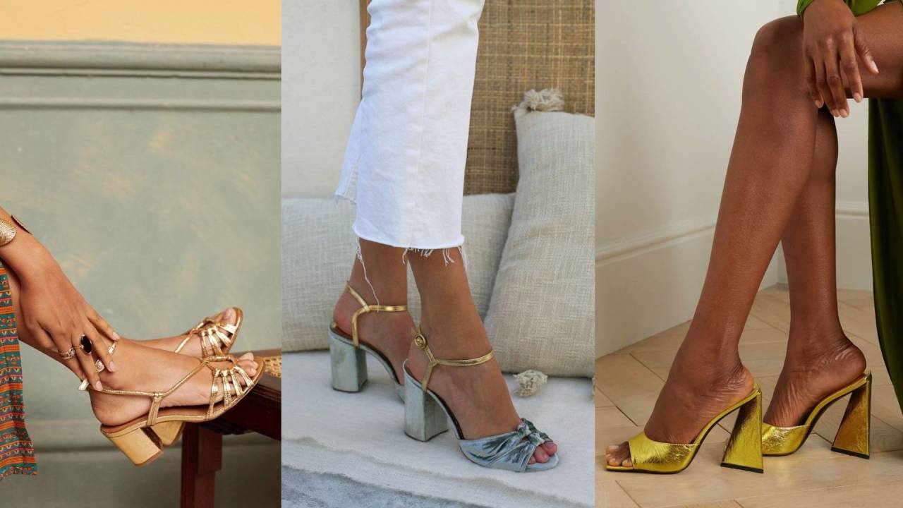4 formas elegantes de usar as sandálias glitz, famosos saltos bloco