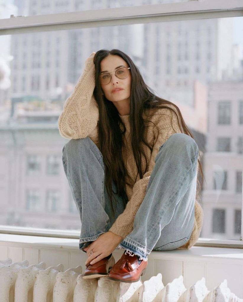 Demi Moore Demi Moore veste look vintage
