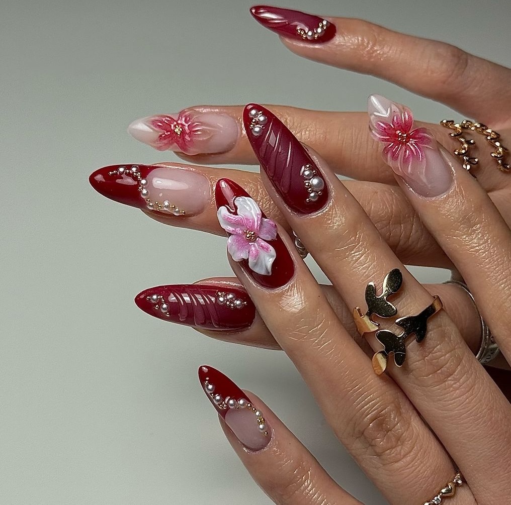 unhas-vermelhas-texturizada Dicas de unhas vermelhas