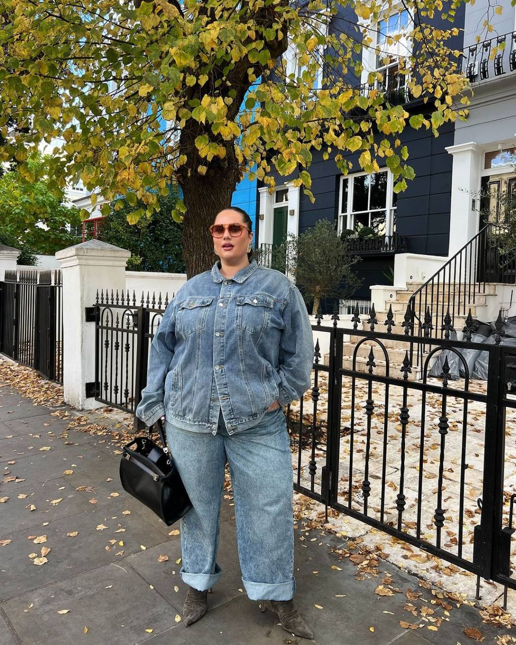 look-plus-size-com-calca-baggy Calça baggy