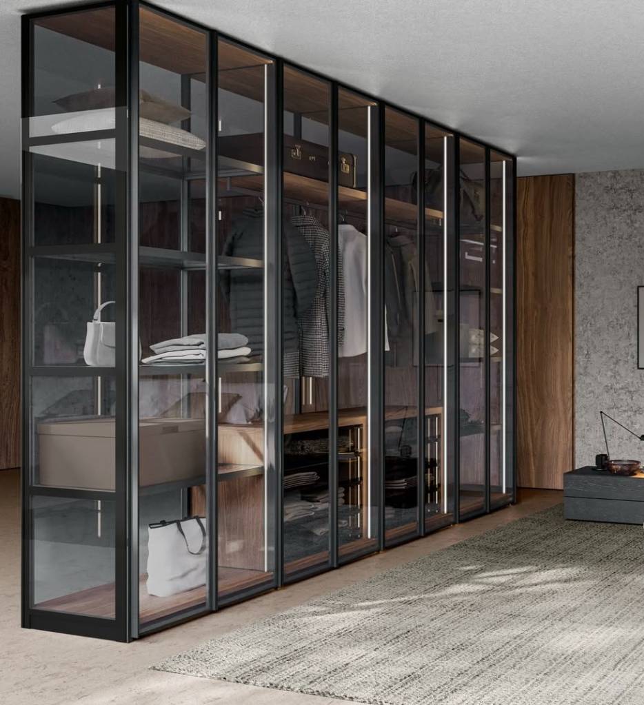 Portas de closet de vidro: inspirações