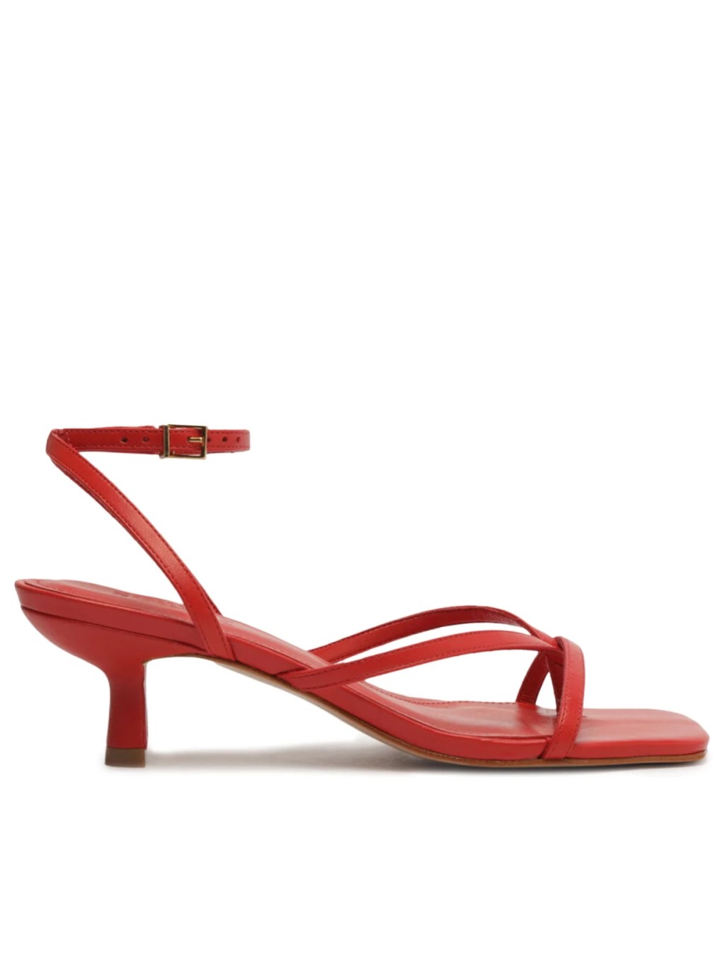 Sandália com salto vermelho