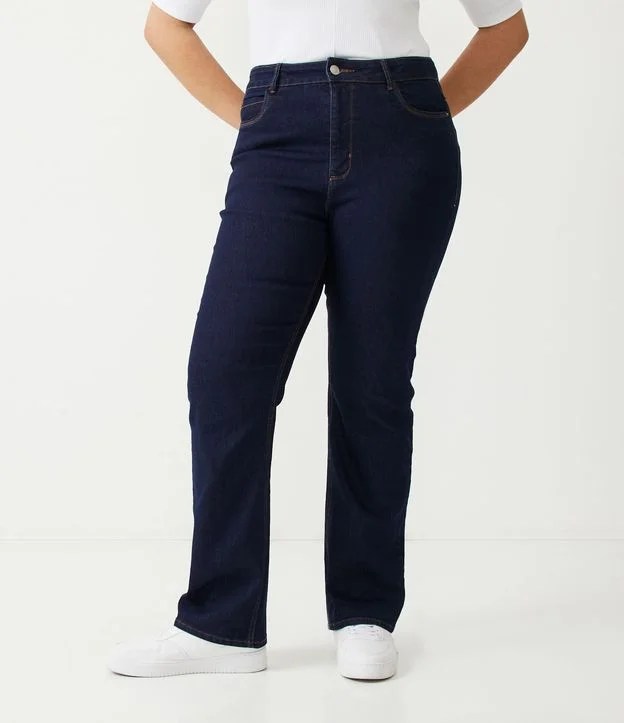 Calça plus size azul jeans