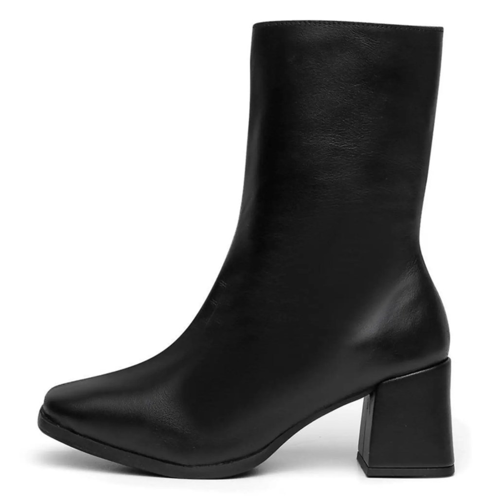 Bota de couro preta