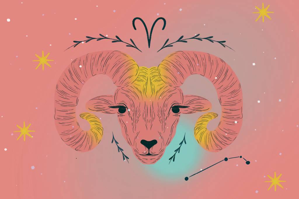 horoscopo-de-marco-2025-astrologia-previsoes-signos Ilustração de um carneiro. O carneiro simboliza o signo de Áries na astrologia.