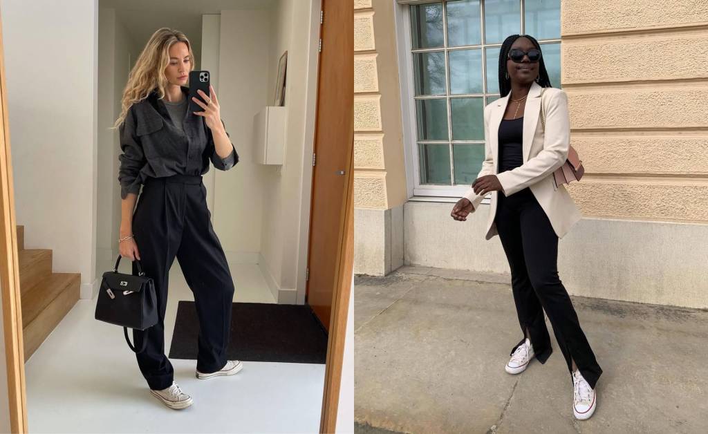 Como usar All Star no trabalho? 5 looks elegantes e delicados com o tênis