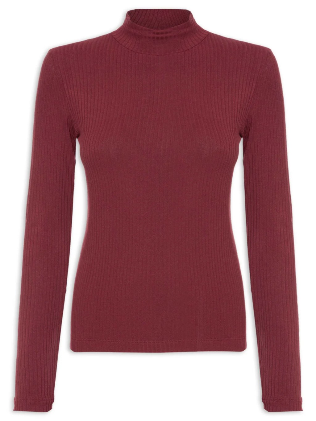 Blusa de gola alta vermelha