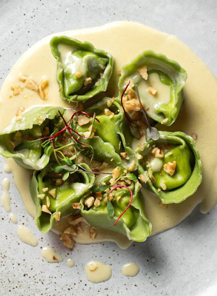 dia-sem-carne-rest-vegetarianos-Osteria Zucco_Agnolotti Verdi con Ricotta di Bufala Agnolotti Verdi con Ricotta di Bufala, da Osteria Zucco