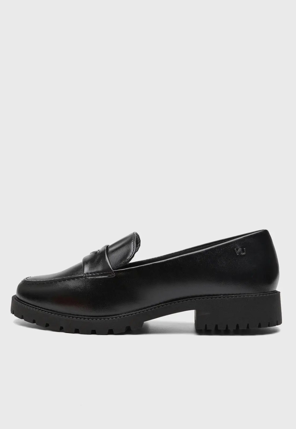 Mocassim preto de couro