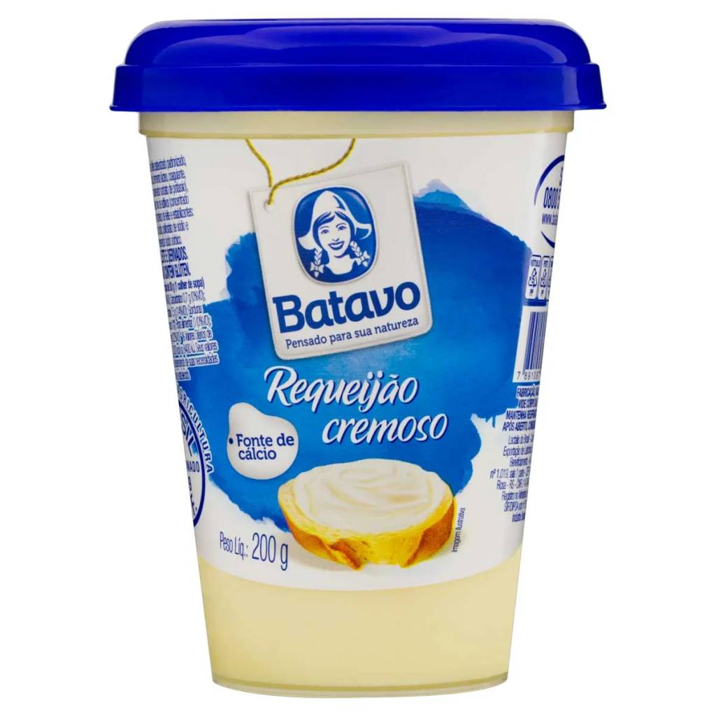 Batavo Requeijão Cremoso Copo 200g Qual o requeijão mais saudável do mercado
