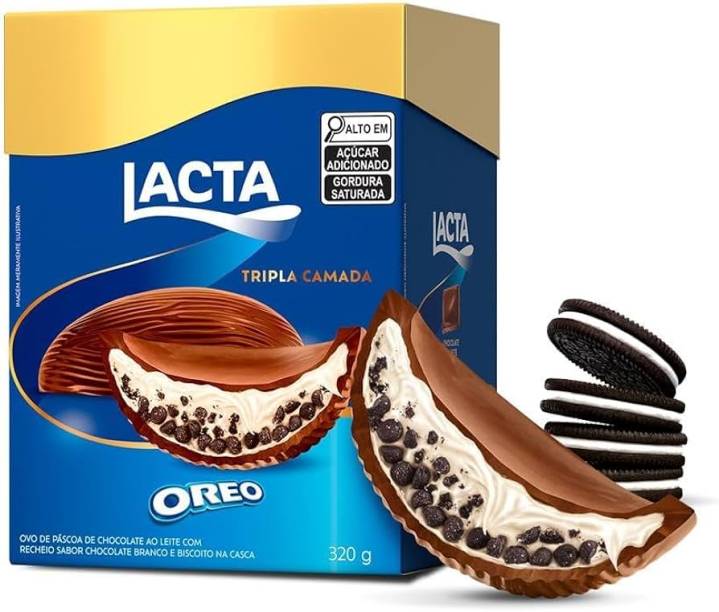 Ovo de Páscoa Tripla Camada Oreo Lacta 320g - R$ 89,99