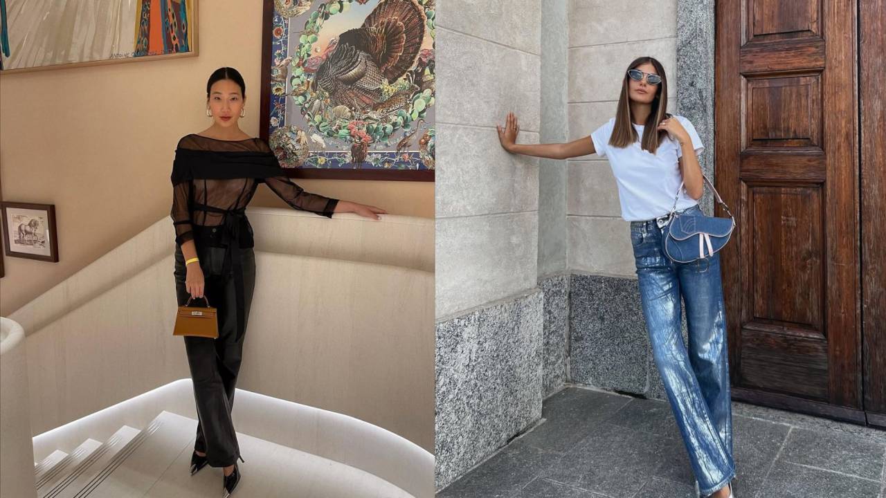 Combinar calça jeans e scarpin é tendência